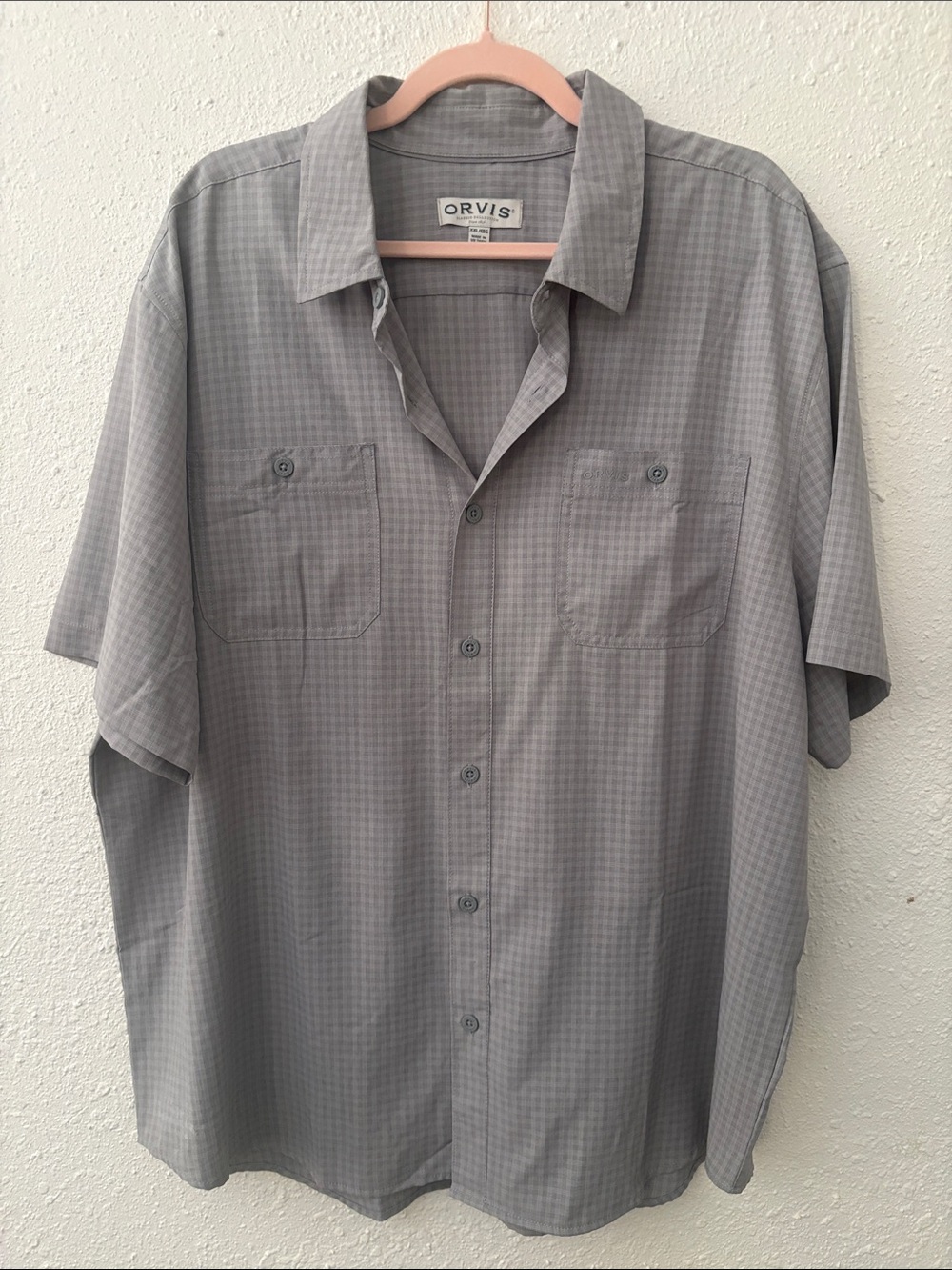 Orvis Classic collection Button-Down Shirt in Light Gray Check XXL